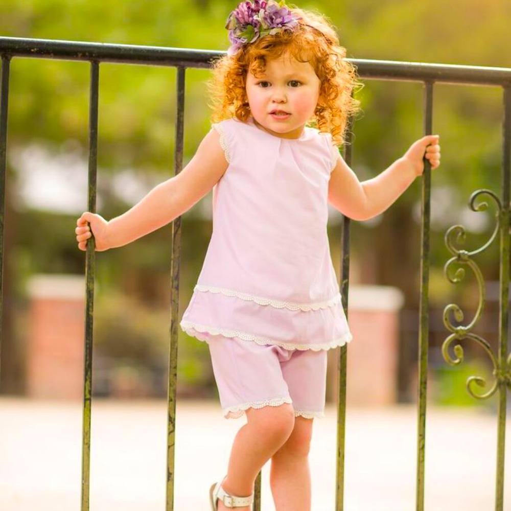 Evie’s Closet Vintage Lavender Shorts Set